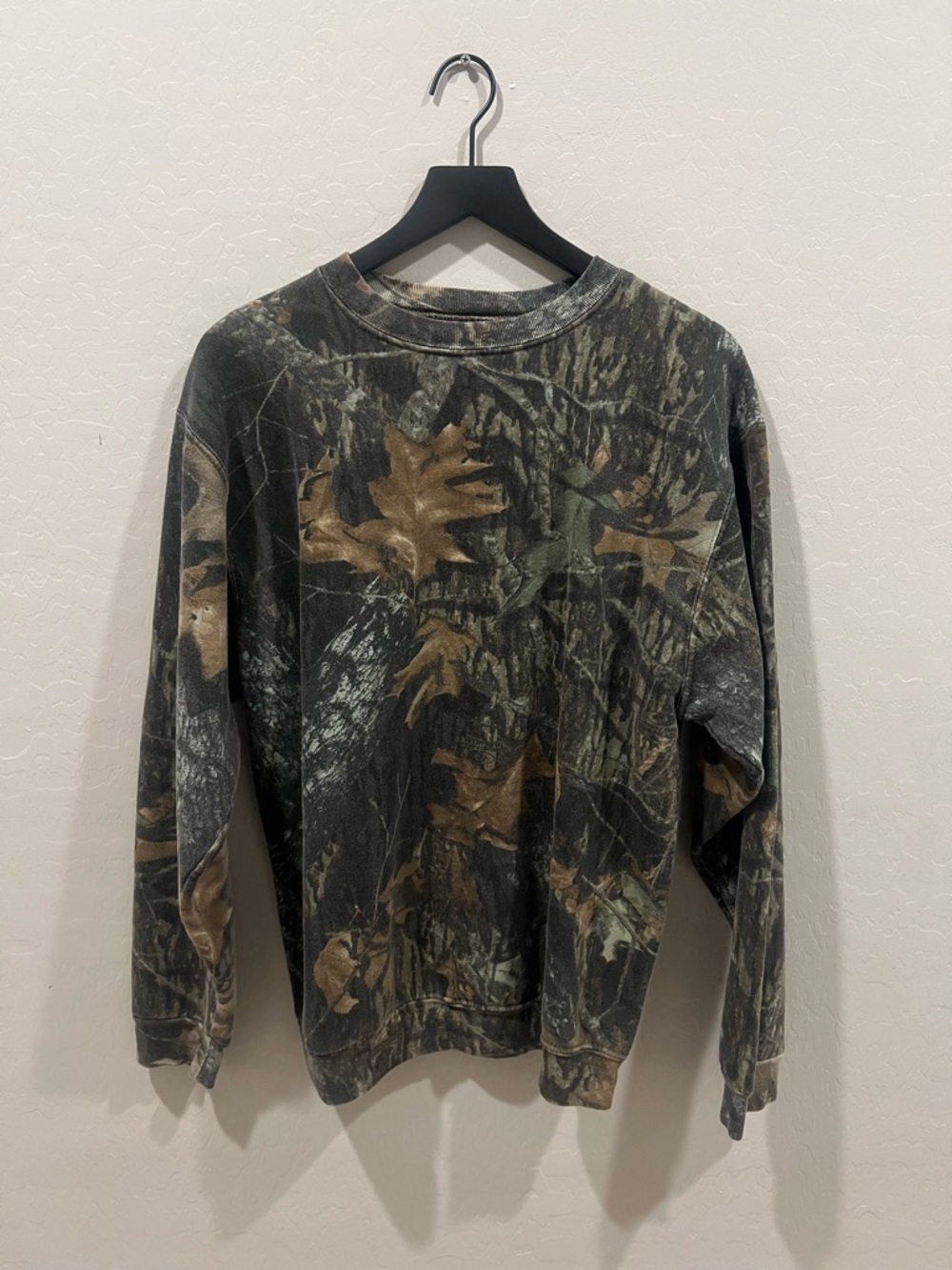 Jerzees Camouflage Crewneck Sweatshirt in Green and Brown